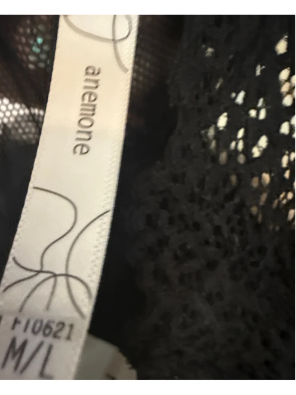Women's Anemone Black Lace Bralette M/L - Picture 3 of 3